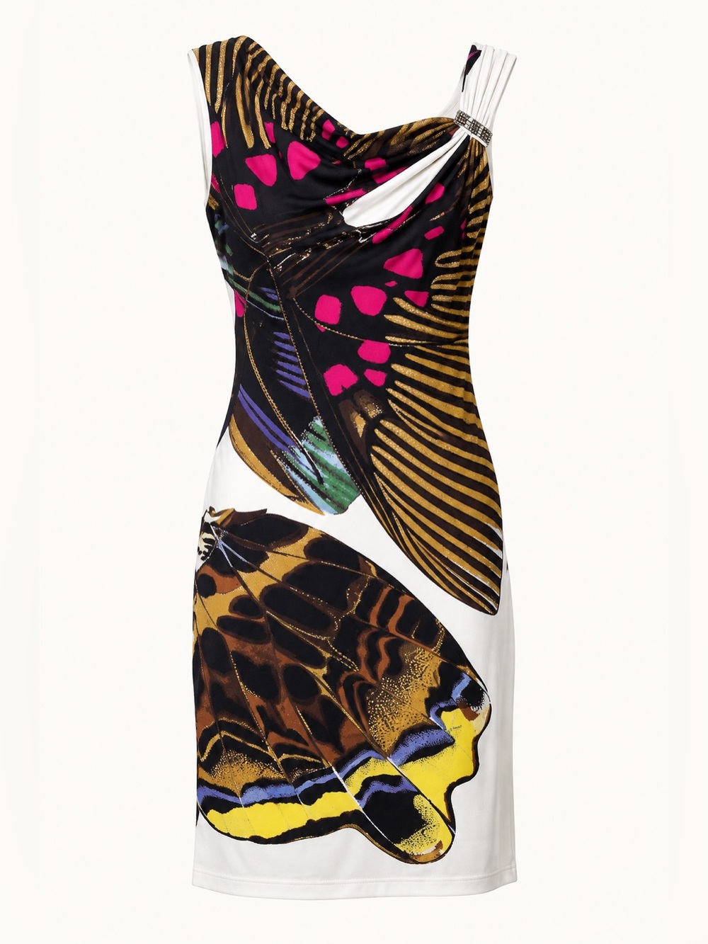 Roberto Cavalli Y2K Butterfly Print Mini Dress IT 40